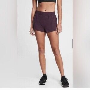 Athleta Ready set Go purple Workout Running Shorts Size small #438875